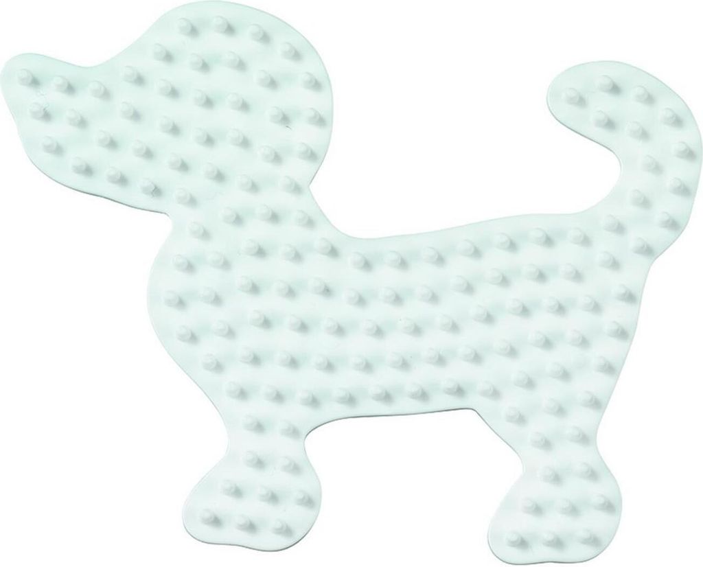 Hama Stiftplatte "kleiner Hund" weiß für Bügelperlen midi