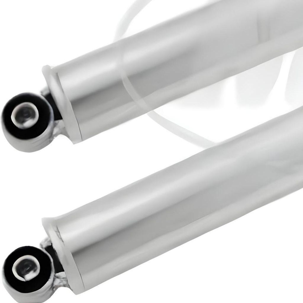 Simson Paar Federbeine - hinten - chrom u. Plastehülse - S50, S51, S53, KR51, SR50, SR80, SR4-1 bis SR4-4