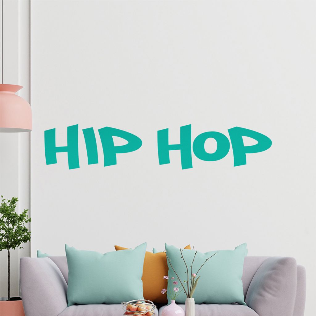 KIWISTAR HipHop Font - Oldschool Rap Graffiti Beat Bass Drums Wandtattoo in 6 Größen - Wandaufkleber Wall Sticker - Dekoration, Küche, Wohnzimme...