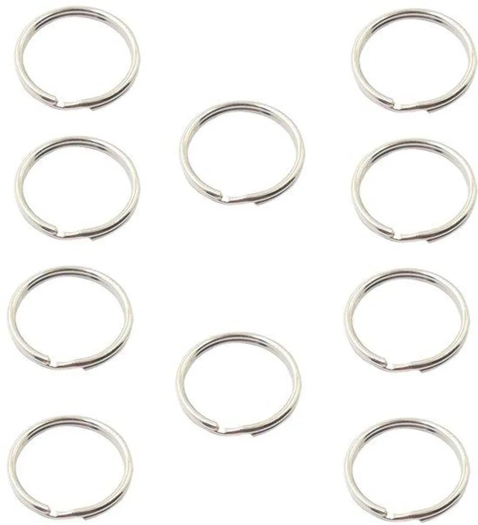 Porte-clés pour bricoleurs lot de 10 anneaux inox à suspendre créations