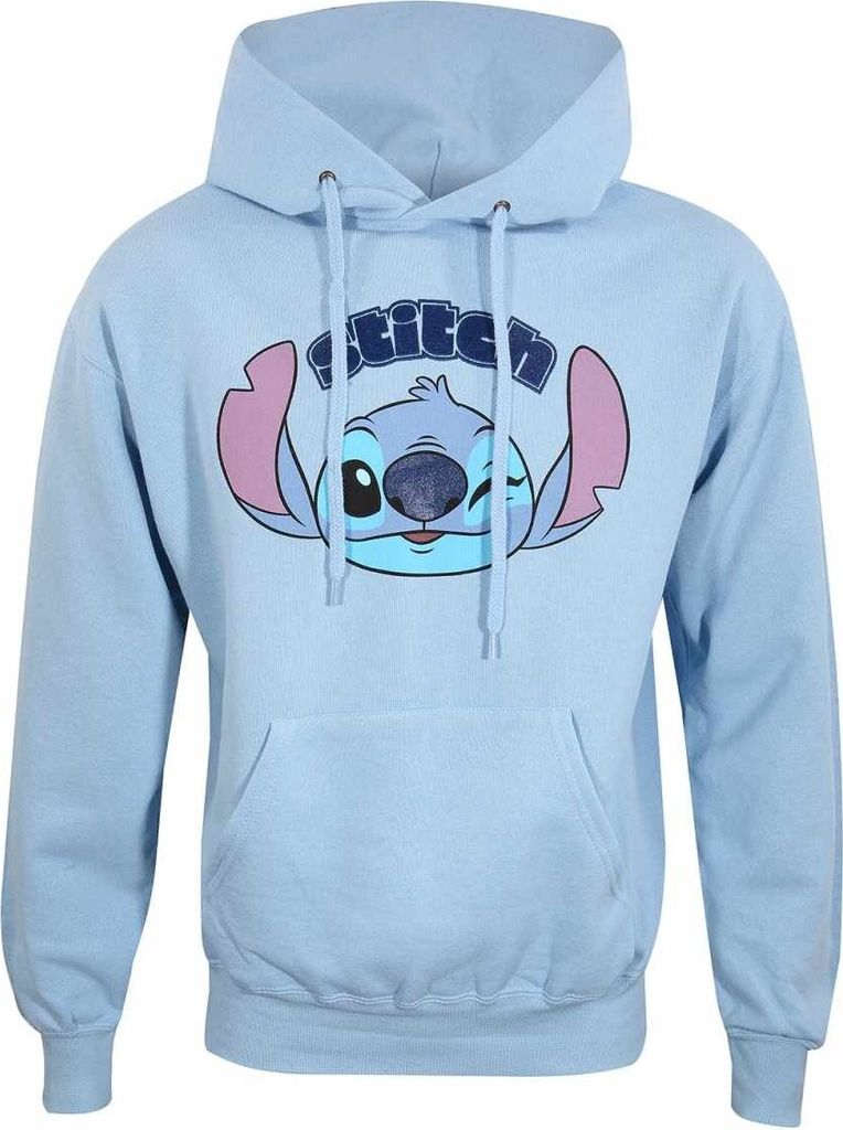 Lilo & Stitch - "Cute Face" Hoodie zum Überziehen für Herren/Damen Uni HE1935 (XXL) (Blau)