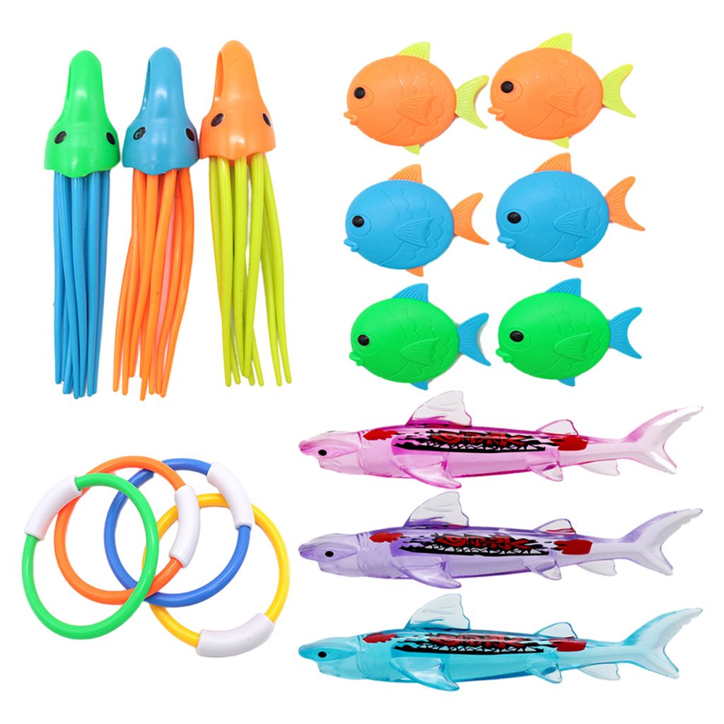 INTEX Tauchringe Unterwasser Ringe Fisch Wasser Spielzeug Zubehör mit Gewicht 