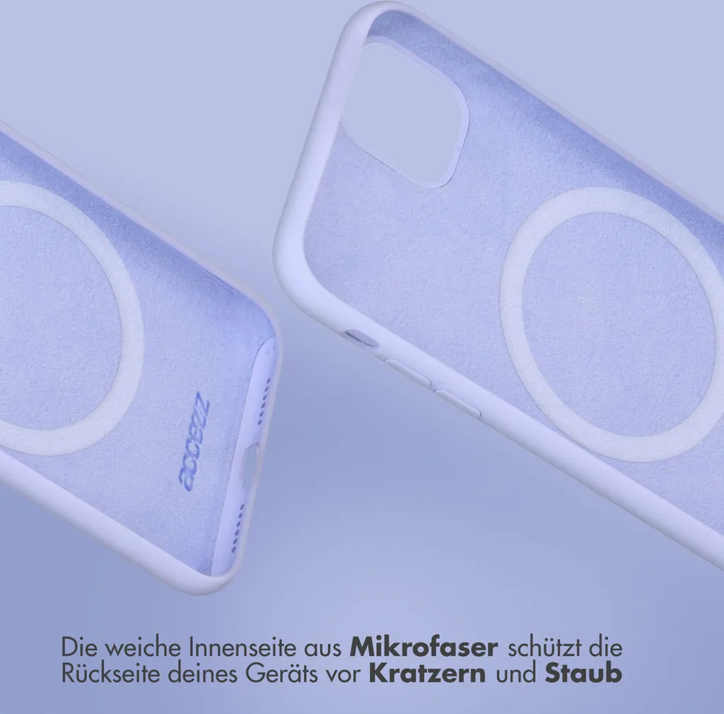 Offerta Custodia iPhone 15 Pro Accezz Viola MagSafe - Silicone Liquido - 3