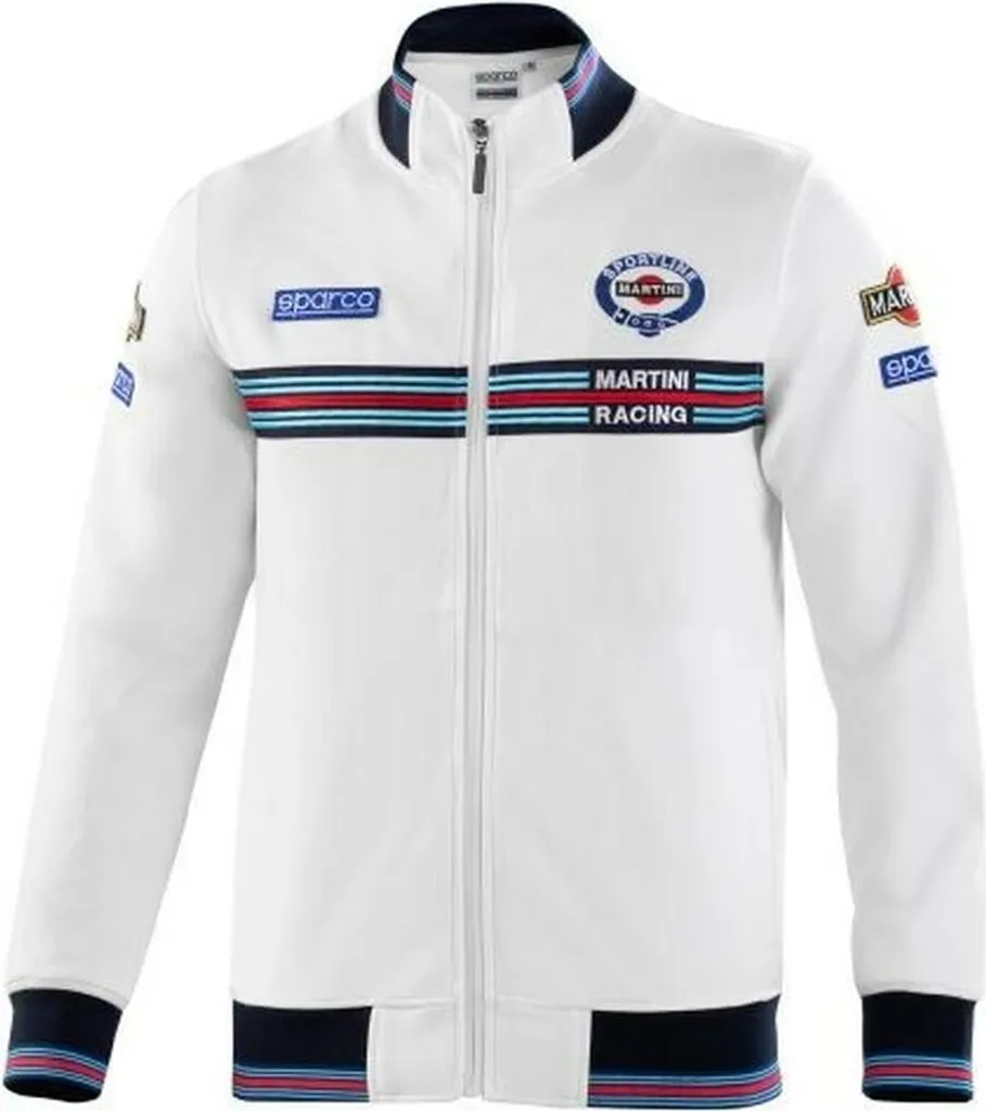 Veste Légère Sparco Martini Racing Blanche M avec Broderies Officielles