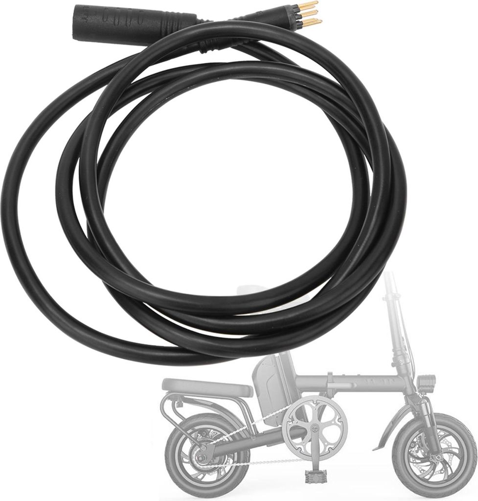 9-poliges Verlängerungskabel für Elektromotorräder, weiblich zu männlich, E-Bike-Zubehör (1,5 × 1300 mm)