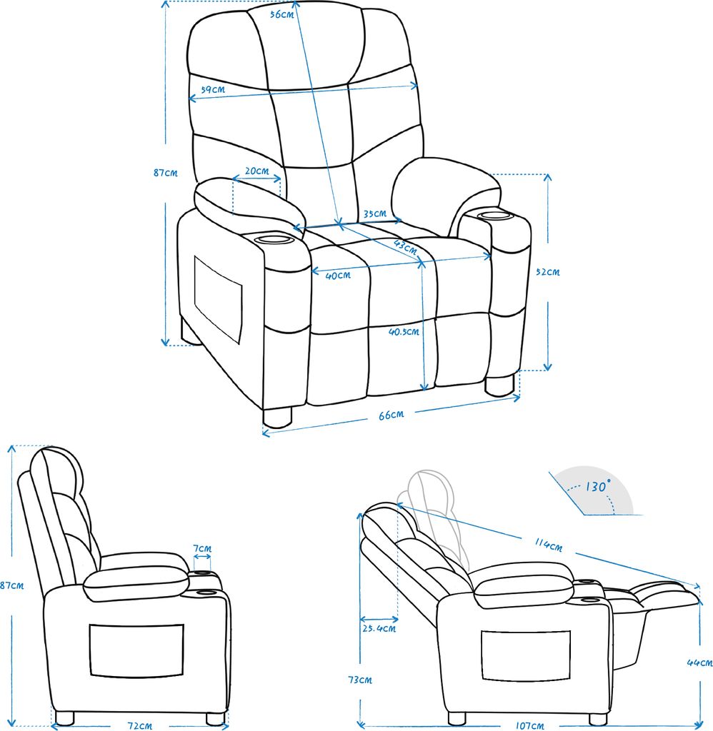 MCombo Kids Sessel Jugend- und Kindersofa Kindersessel mit Produktbild 10