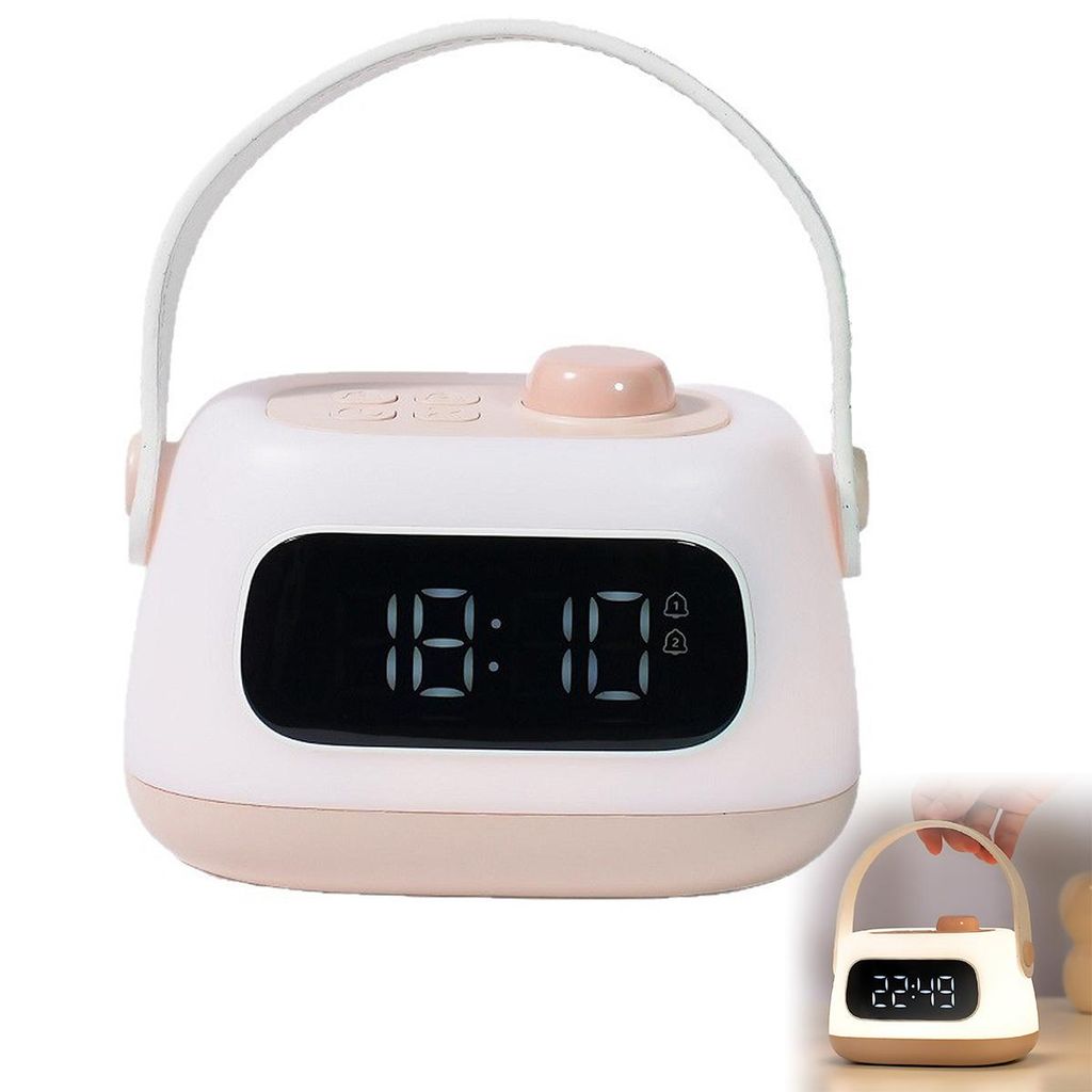 Digitaler Kinderwecker mit 4-stufigem Aufwachlicht, ideal für Kinder, Schule, Küche oder zum Kochen und für Countdown-Funktionen