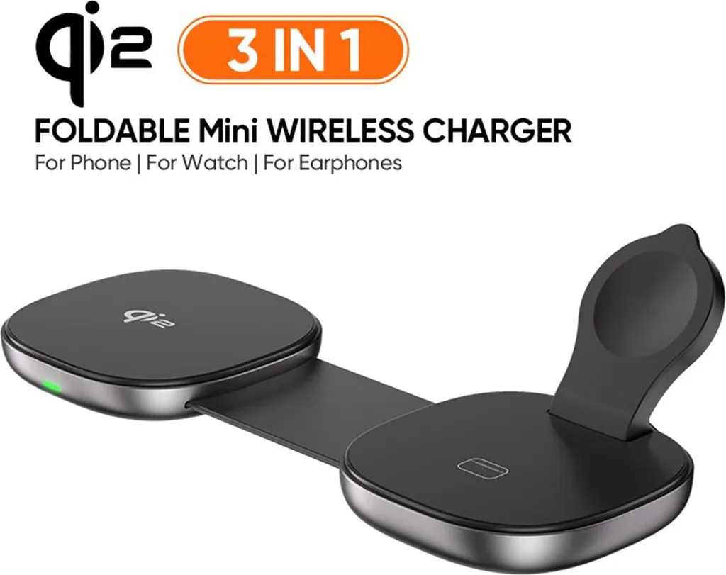Chargeur Sans Fil 3-en-1 Qi2.0 : Dites Adieu à l'Encombrement des Câbles