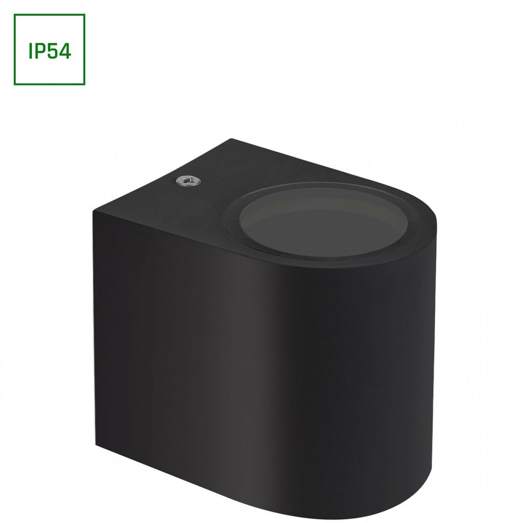 Spectrum LED Wandleuchte PARETE GU10 Außenleuchte schwarz Produktbild 