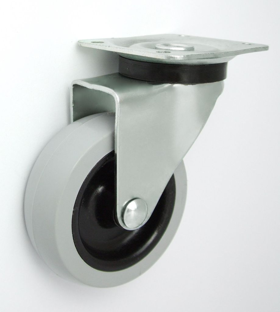 Möbelrolle Aus Kunststoff + Gummi 75 Mm, Schwenkbares Gehäuse M72T – Kl075 Skr G