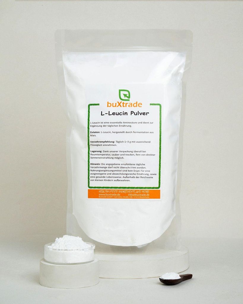 1 kg Leucin Pulver | Vegan | L-Leucin | Buxtrade | Produktbild 