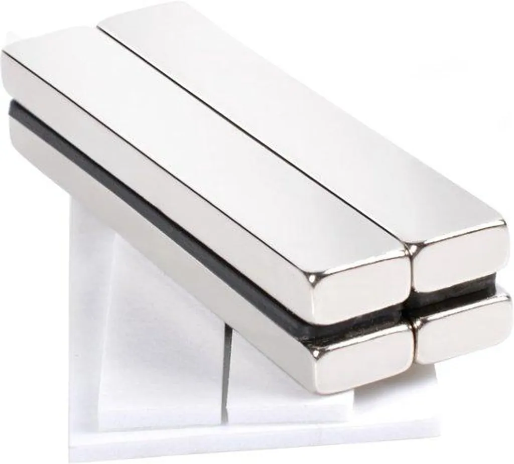 Aimants néodyme pour bricolage et rangement - Lot de 4 pièces 60x10x5 mm