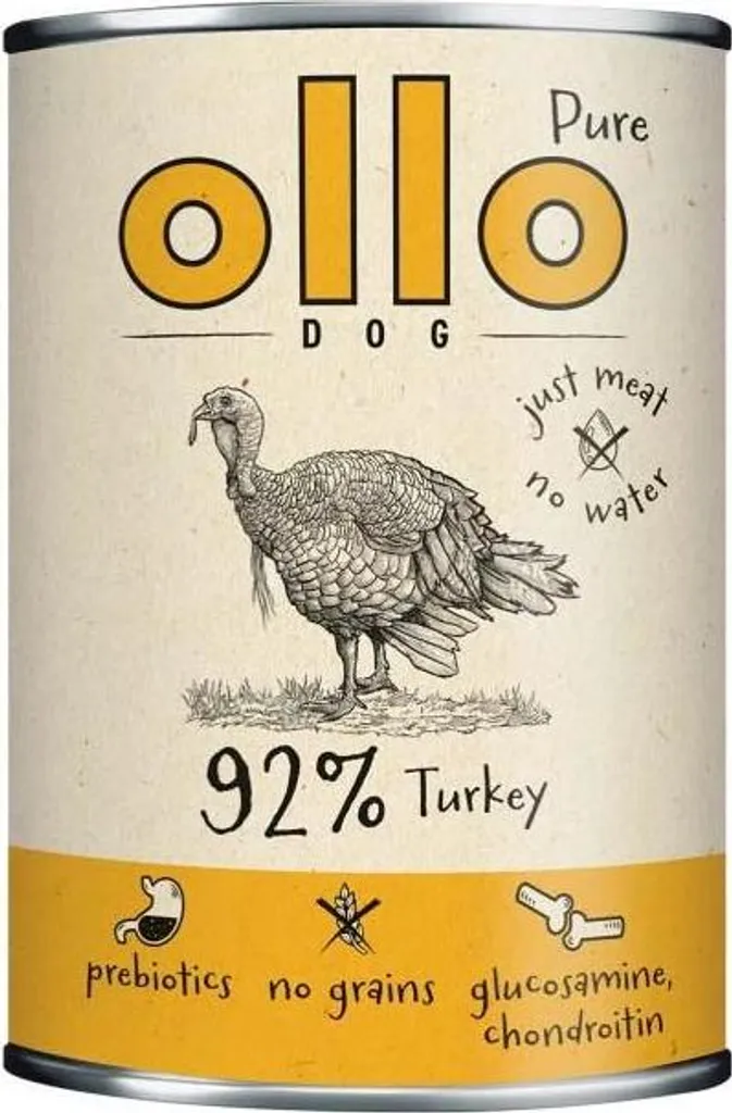 Ollo Pure Tacchino 400g Umido Cane - Dieta Monoproteica Grain Free