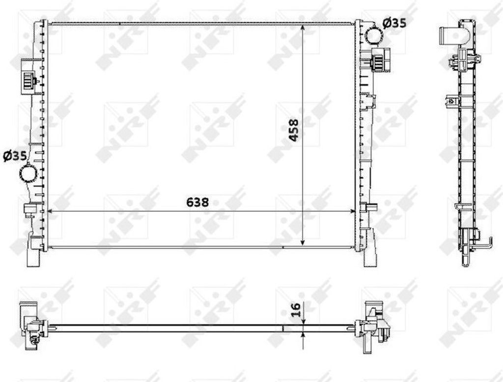 NRF 53901 - OE 68038238AA Kühler, Motorkühlung für Freemont