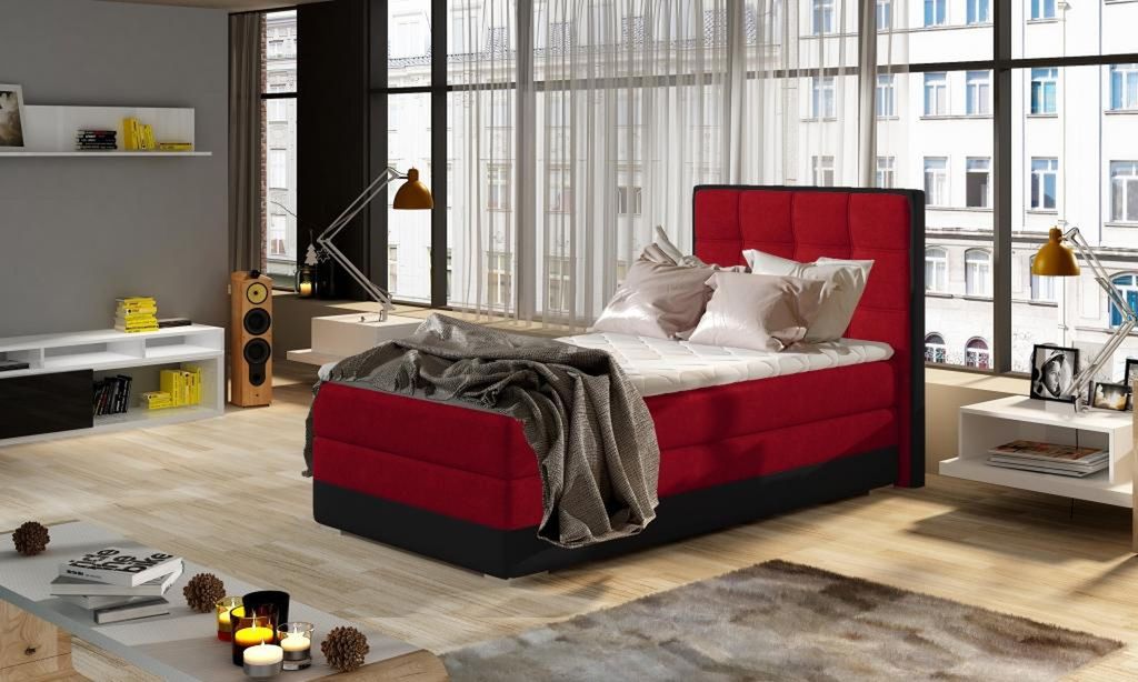 Bett Polster Design Luxus Hotel Betten 90x200cm Schlaf Zimmer Boxspring Single
