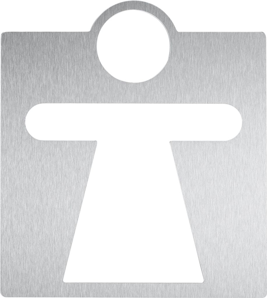 Wagner-EWAR Piktogramm Frau AC410 Edelstahl matt geschliffen, Ausführung:Zum Schrauben