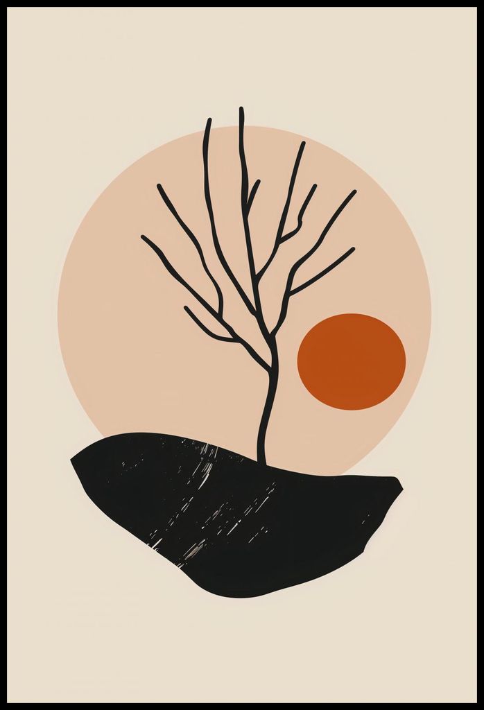 Plakat 67,5x100cm Nackter Baum