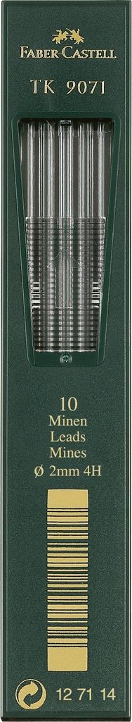 FABER-CASTELL TK-Minen 9071 tiefschwarz Härtegrad: 4H 10 Minen