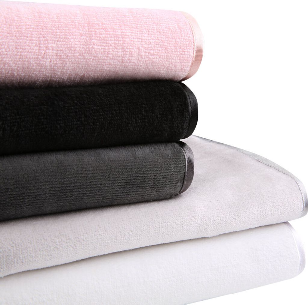 Luxus Wellness Handtuch, Duschtuch Baumwolle Hooded Bathrobe Velour 100% Baumwolle, Größe:90x50cm, Farbe:hellgrau