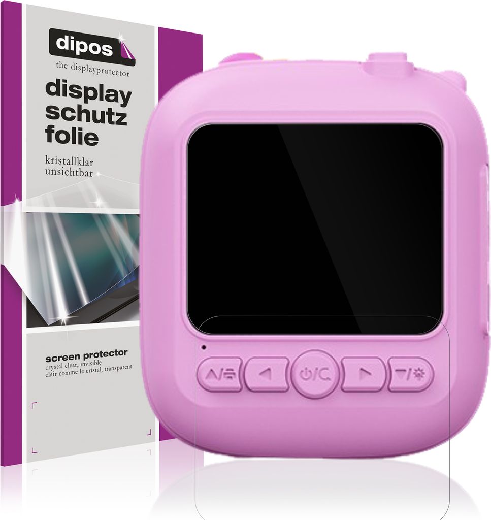 4x Schutzfolie für CAMCLID ET-6 Kinder Kamera klar Displayschutzfolie Folie Display Schutz dipos