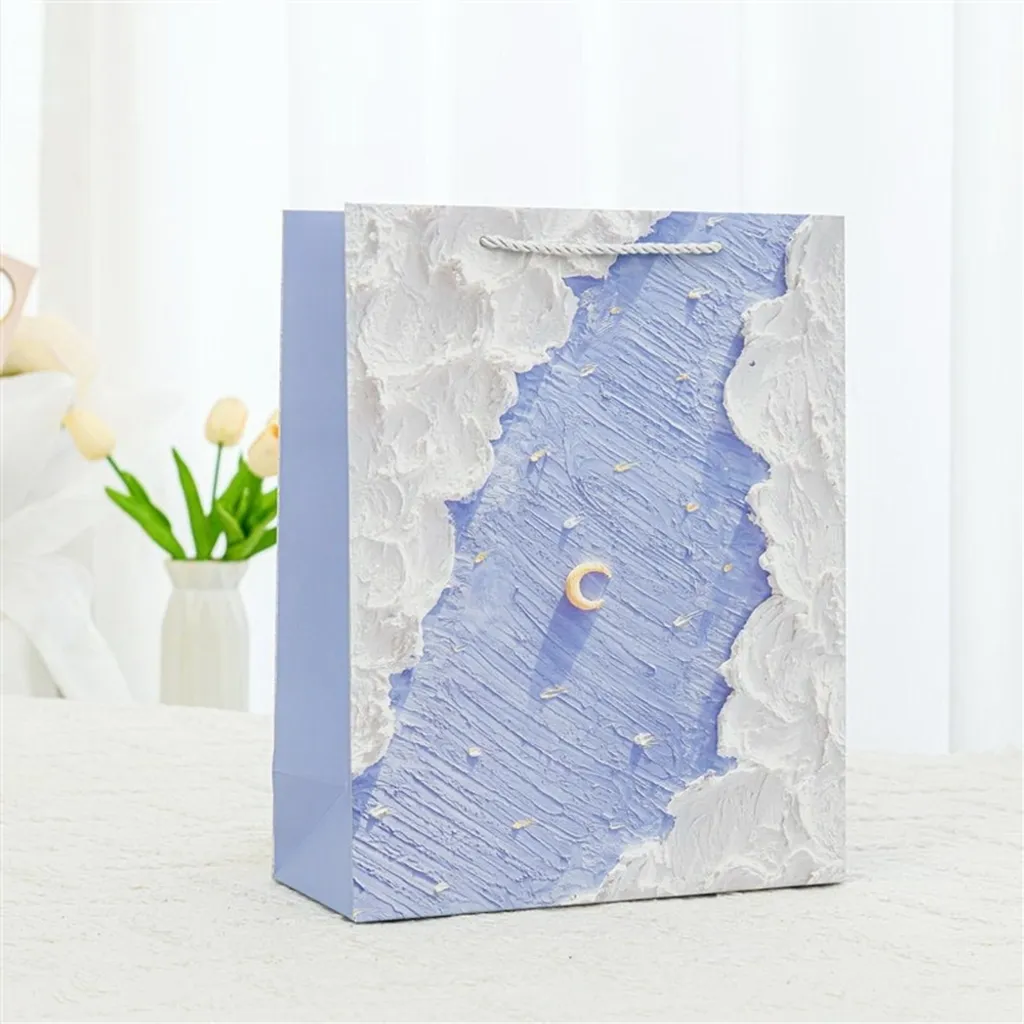 5 Buste Regalo 25,5x32x11 cm Pittura ad Olio per Feste e Nozze