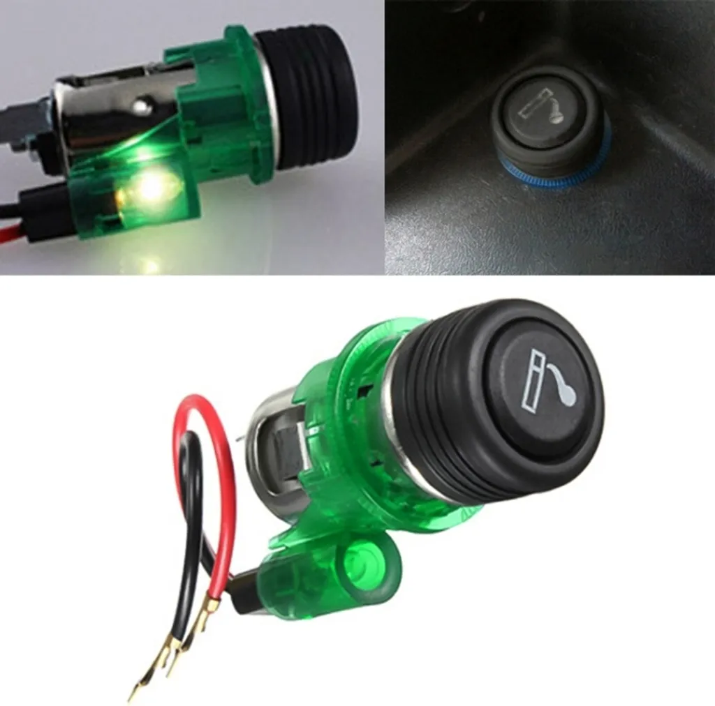 Accendisigari Auto 12V 10A Luce Verde - Kit Sostituzione Rapida