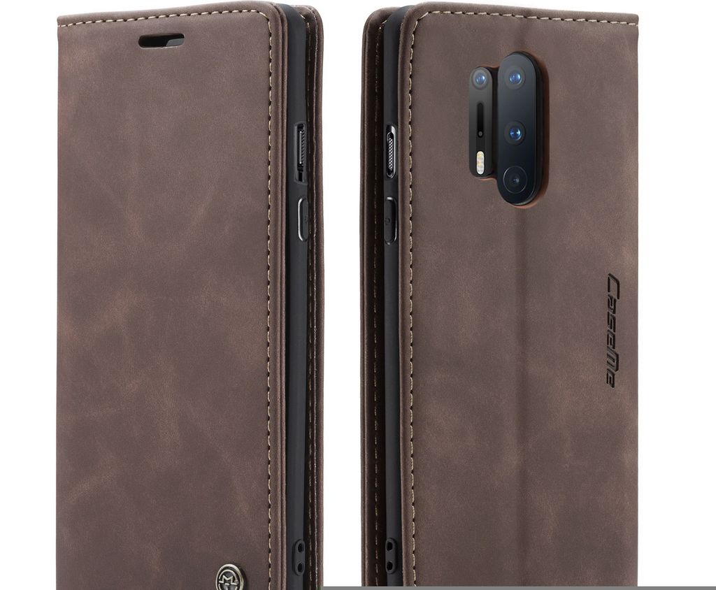 OnePlus 8 Pro Hülle, LaimTop Retro Kunstledertasche TPU Innere, Kartenfächer, Magnetverschluss, Klapphülle mit Standfunktion Schutzhülle für O...