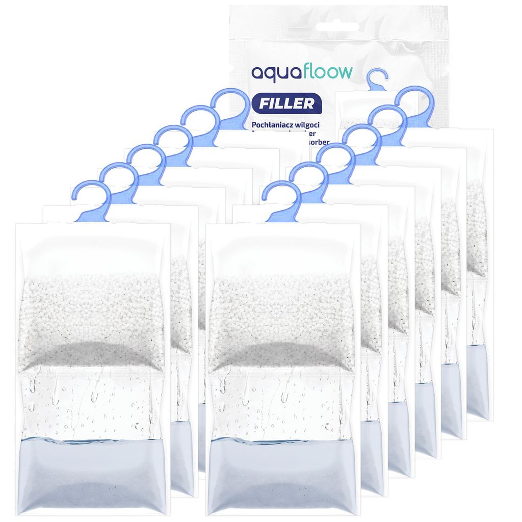 AquaFloow 12x Assorbitore di umidità da appendere da 500 ml Immagine del prodotto 