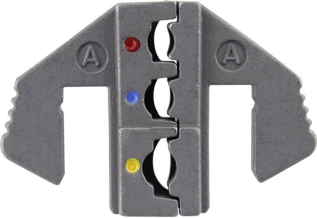 TOOLCRAFT PLE-0A Crimp-Einsätze Isolierte Kabelschuhe, Isolierte Flachstecker Quetschbereich: 0.5 bis 6 mm² Passend für