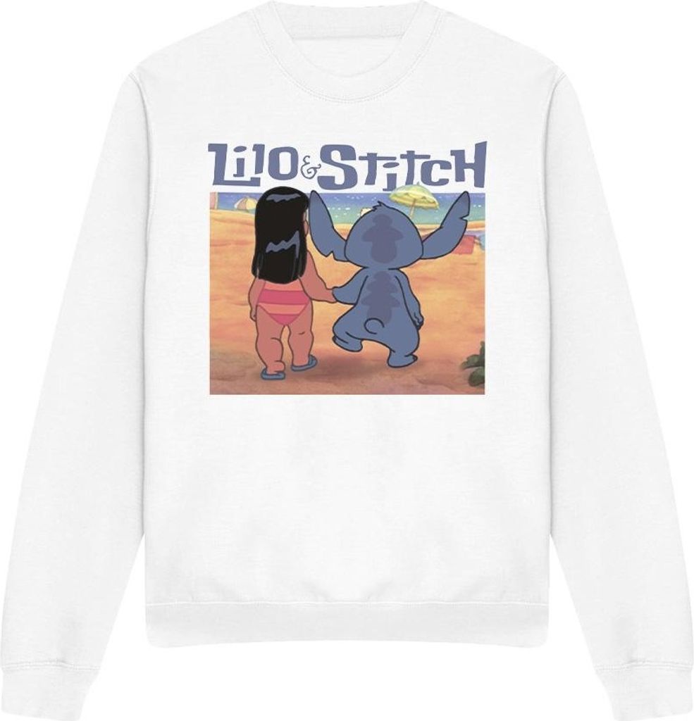Lilo & Stitch - "Into The Sunset" Sweatshirt für Herren/Damen Uni TV3612 (L) (Weiß)
