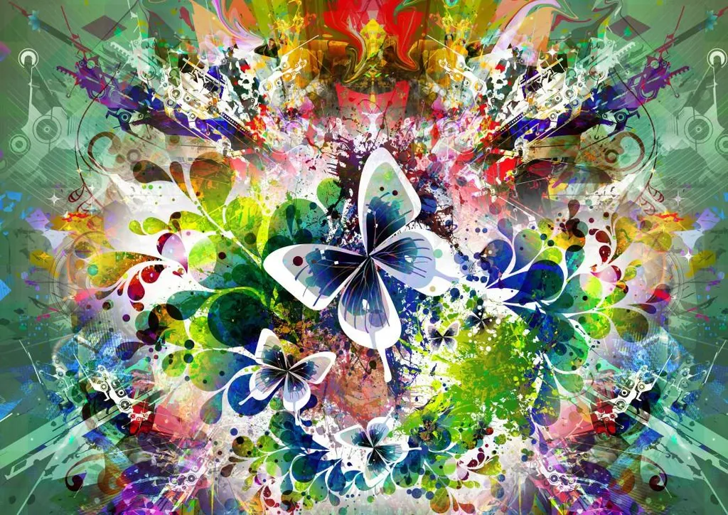 Puzzle 1500 pièces fleurs et papillons Grafika avec impression premium