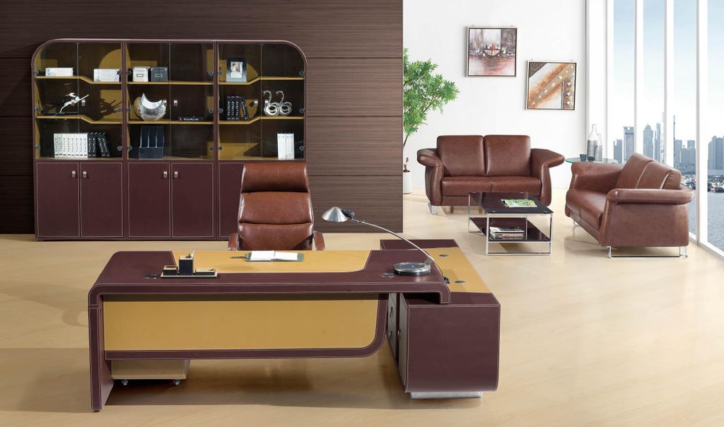 Modern Office Furniture Filing Cabinet Office Desk Complete Set Ideal Table 2pcs