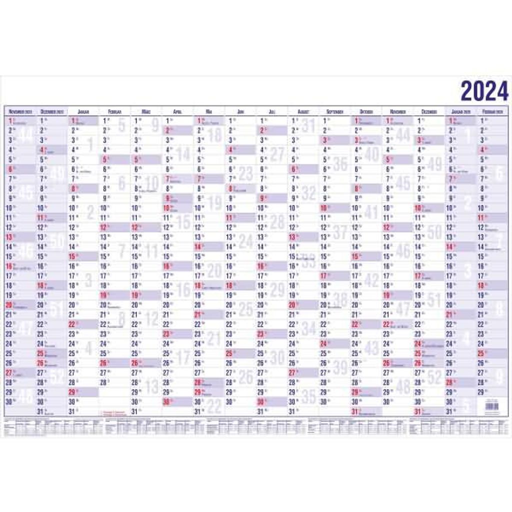 2025 Güss Wandplaner A0 16 Monate