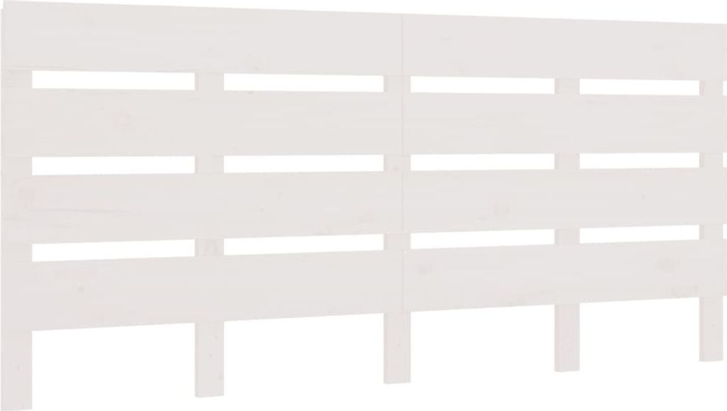 vidaXL Kopfteil Weiß 120x3x80 cm Massivholz Kiefer