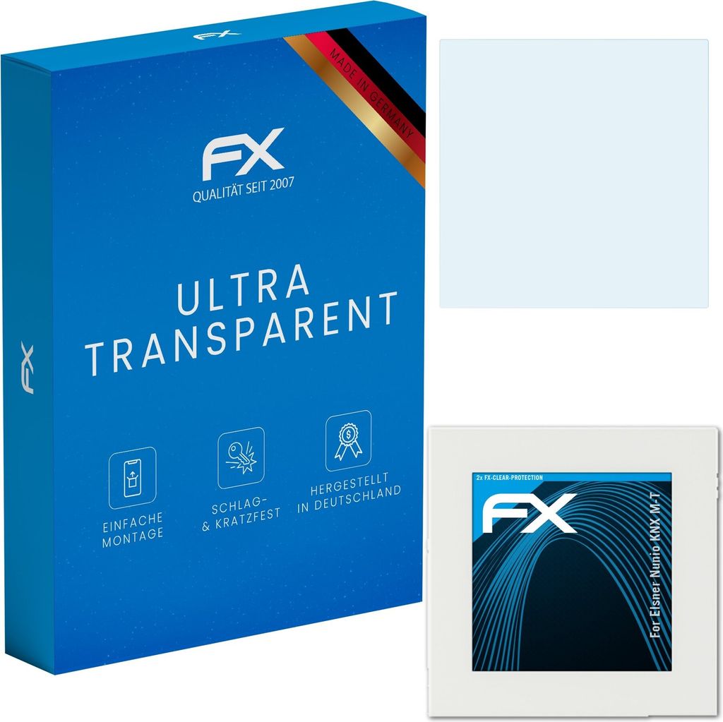 atFoliX FX-Clear 2x Schutzfolie kompatibel mit Elsner Nunio KNX M-T Displayschutzfolie