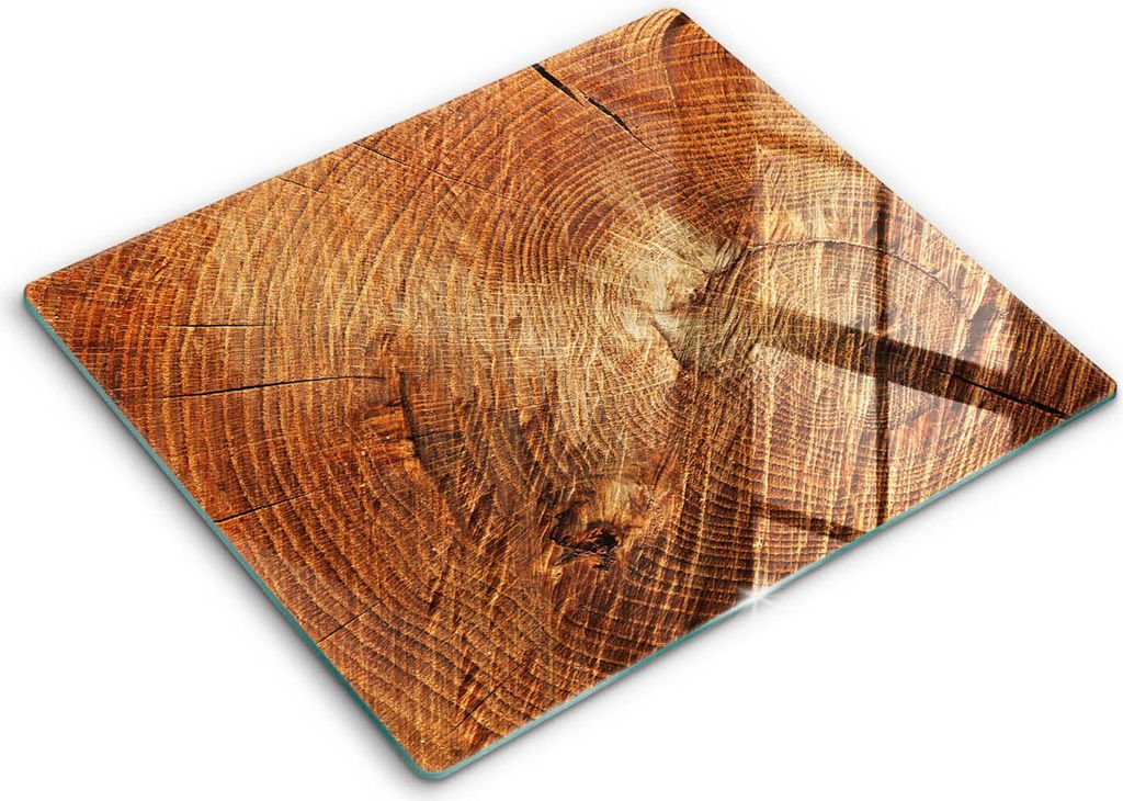 Glasschneideplatte - Herdabdeckplatte - 60x52 - Schneidebrett - Spritzschutz - Holzbaumglas