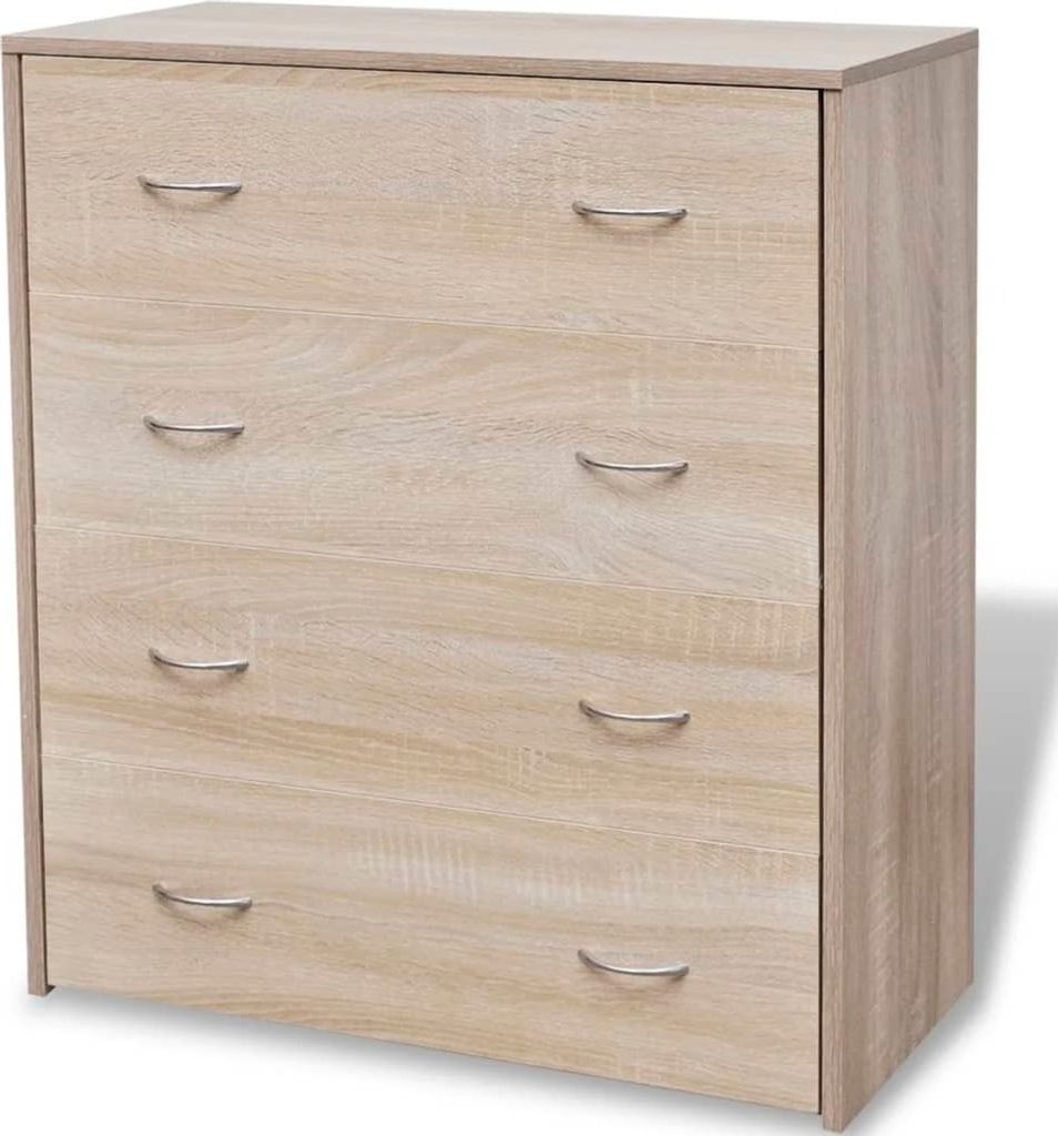 "im Sonderangebot"Kommode Modernes Design - Mehrzweckschrank Anrichte für Flur - mit 4 Schubladen 60×30,5×71 cm Eichenbraun DEMöbel 4453902