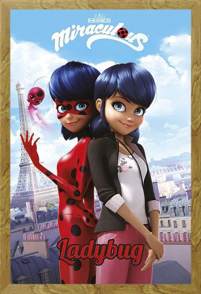 Set Poster Miraculous 61x91,5 + Cornice Shinsuke MDF Oak Antirottura