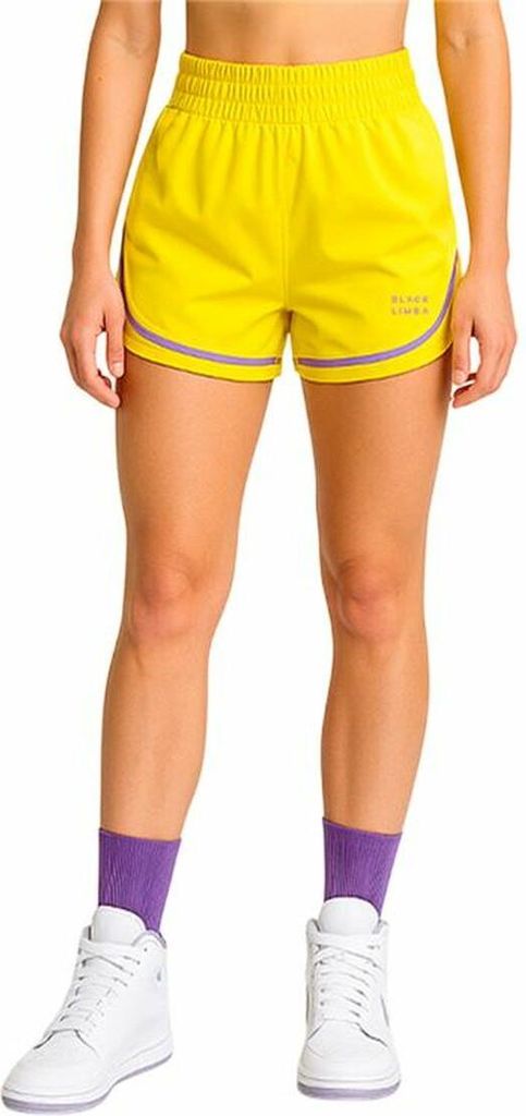 Lange Sporthose Black Limba Black Limba Boxwear Mujer Gelb Damen Fitness