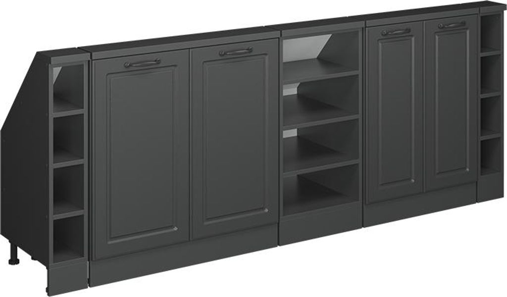Dachschrägenschrank-Set Vicco Rion Anthrazit Landhaus 5er Produktbild 