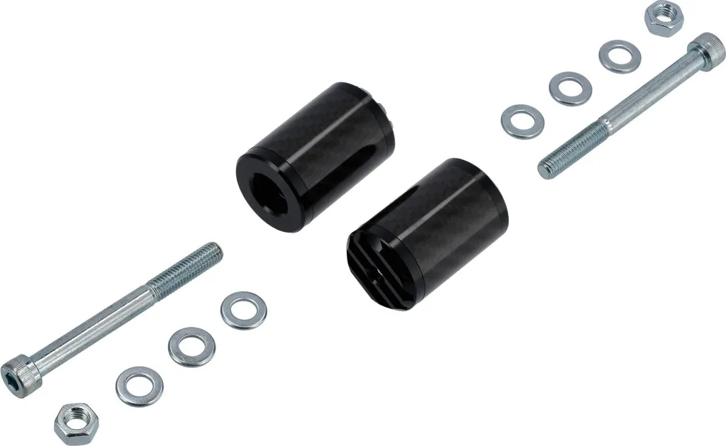Set CNC Aluminium et Carbone pour Montage Mécanique Précis avec Vis Noir