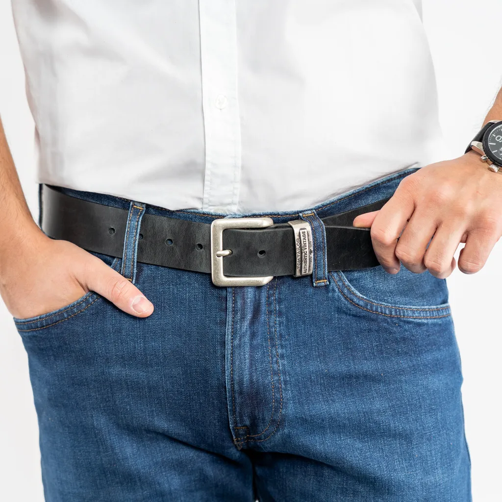 Cintura Tom Schneider Pelle Nera TG1008R15/791 40mm | Casual Style