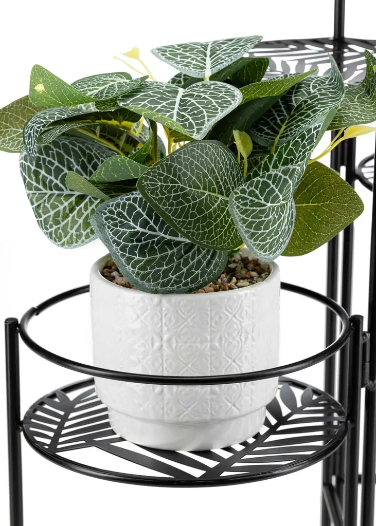 Porte-pot de fleurs en métal à 3 places - Support pliant gain de place - 6