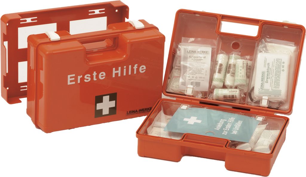 LEINA Erste Hilfe Koffer MAXI Inhalt DIN 13169 orange
