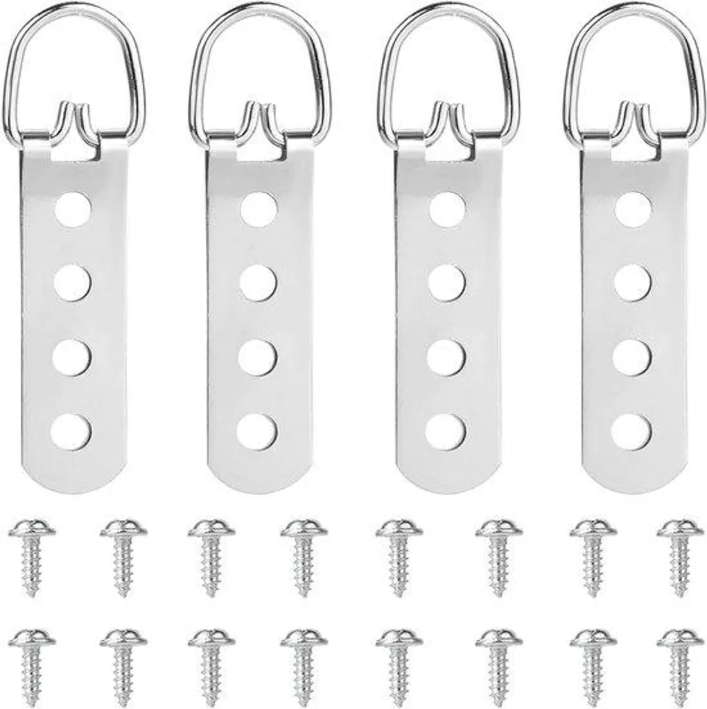 Attaches murales pour tableaux et cadres - Lot de 4 pièces avec vis