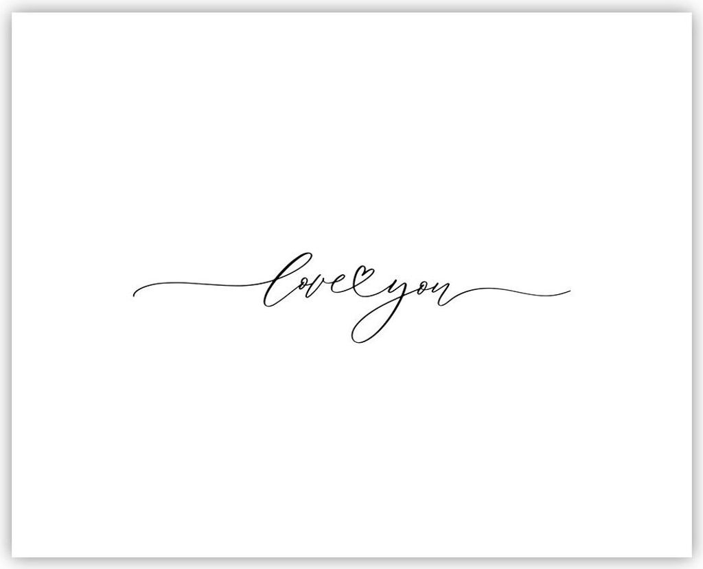 Poster - Poster ohne Rahmen - Ich liebe dich handschriftlich - 50x40 cm - Wand Bild - Wanddeko - Wandbilder - Kunstposter - Wandposter - Bilder - K...
