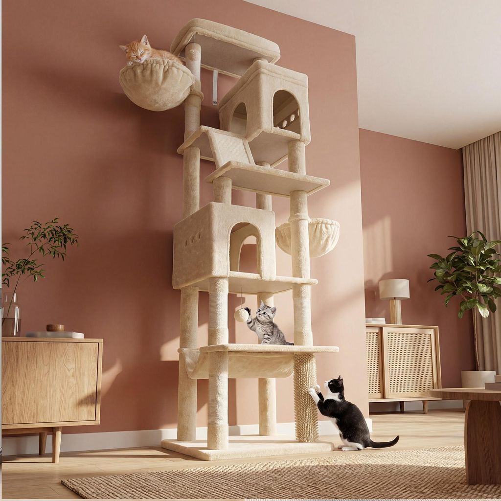 Fobyfurny Kratzbaum Groß, 213 cm Hoch, XXL Katzenbaum, 2 Produktbild 