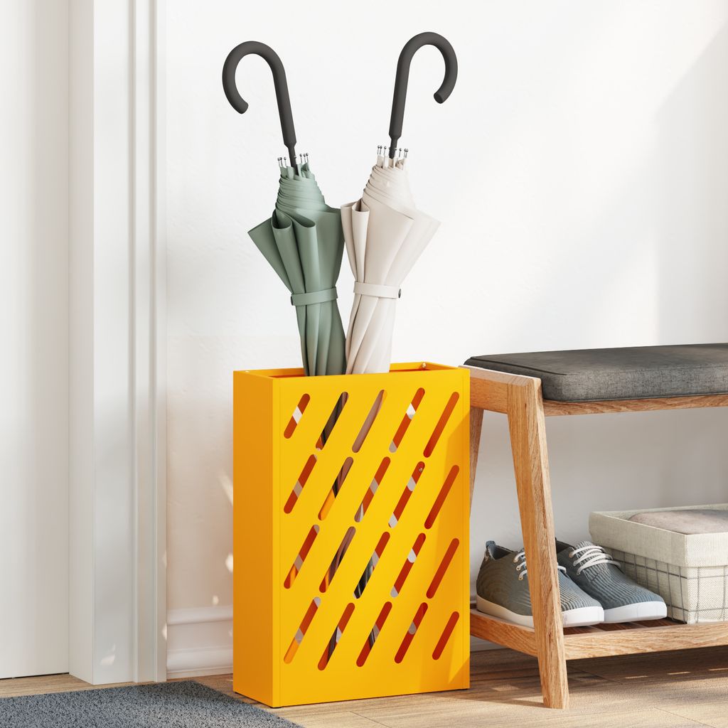 Regenschirmständer Senfgelb Metall Standard Regenschirmständer, Schirmständer DesignMöbel Neu