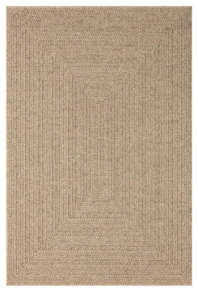 LYN13 REZY 1 Indoor-/Outdoor-Teppich, Ton-in-Ton-Jute-Optik