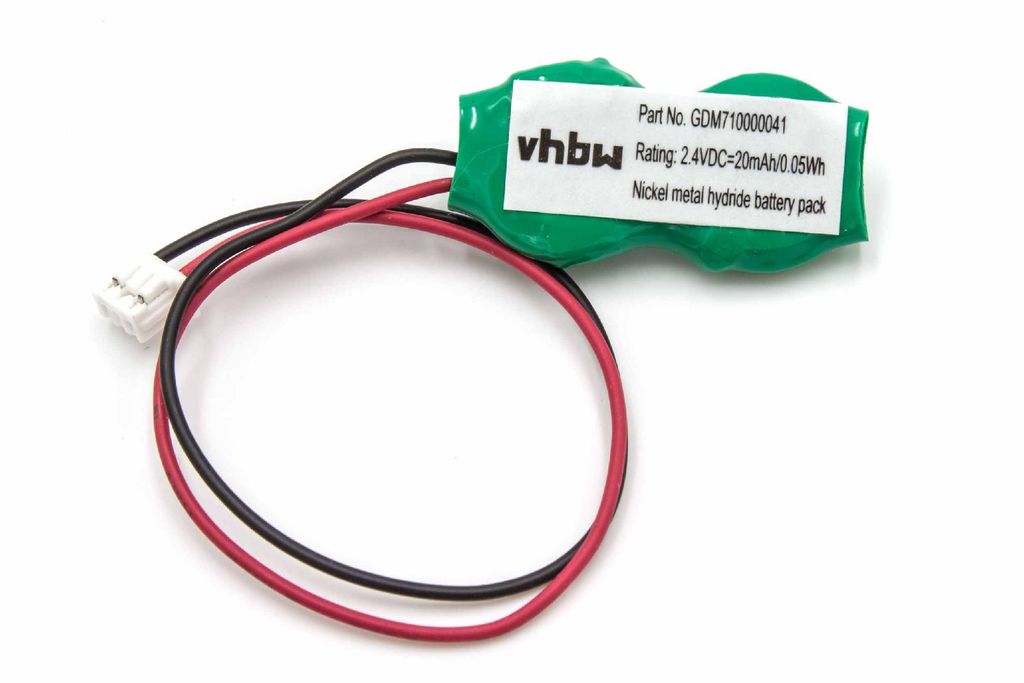 vhbw Ni-MH Bios Batterie 20mAh (2.4V) Notebook Laptop Toshiba Qosmio G30-176, Qosmio G30-178, Qosmio G30-179, Qosmio G30-188, Qosmio G30-190